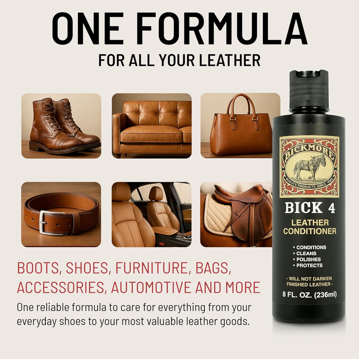 Bickmore Bick 4 Leather Conditioner 8 oz - Cleaner & Conditioner - Restore