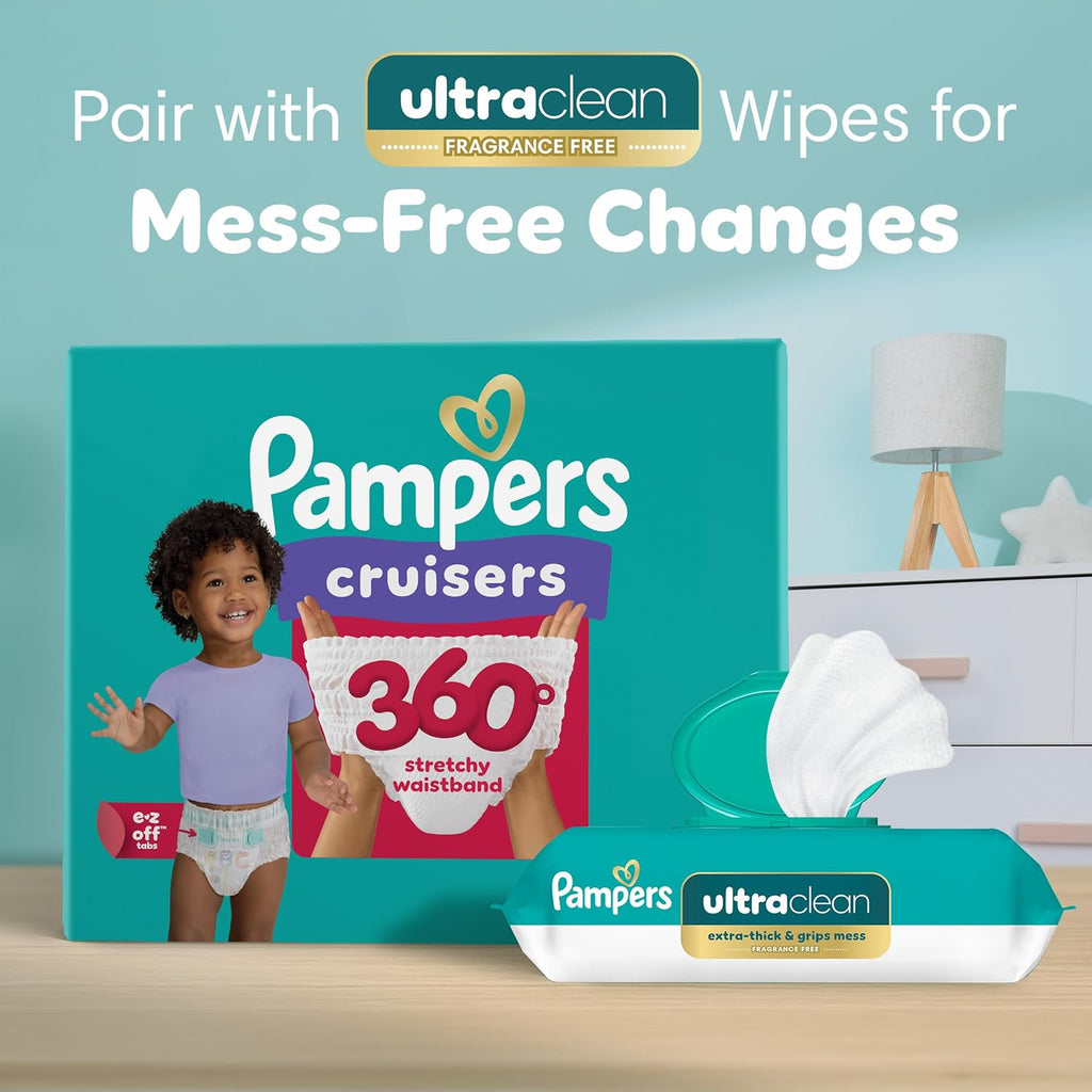 Pampers Diapers - Cruisers 360 - Size 5, 128 Count, Babyproof up to 100%