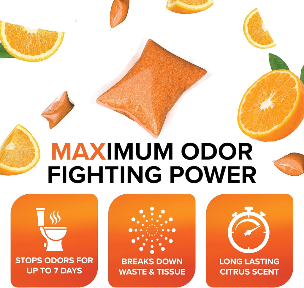 Camco TST MAX RV Toilet Treatment Drop-INs - Control Unwanted Odors & Break