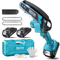 Seesii Mini Chainsaw, 6-inch Mini Chainsaw Cordless, Handheld Electric Power