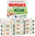 Huggies Natural Care Sensitive Baby Wipes, Unscented, Hypoallergenic, 99%