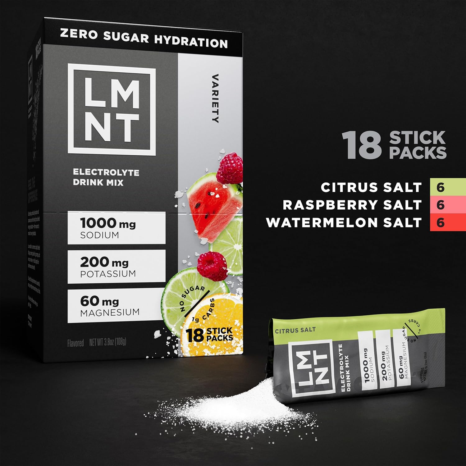 LMNT Zero Sugar Electrolytes - Variety Pack Bundle