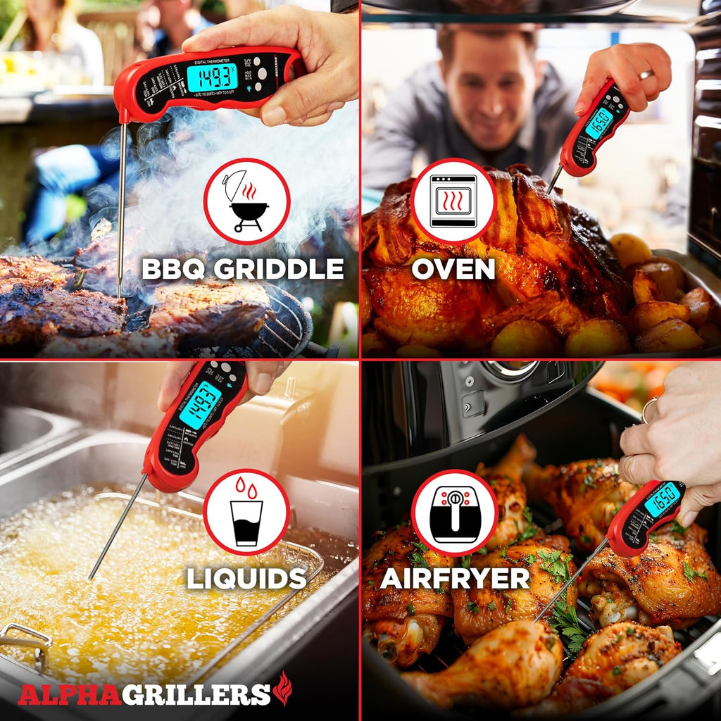 Alpha Grillers Meat Thermometer Digital ‰ÛÒ Instant Read Food Thermometer for