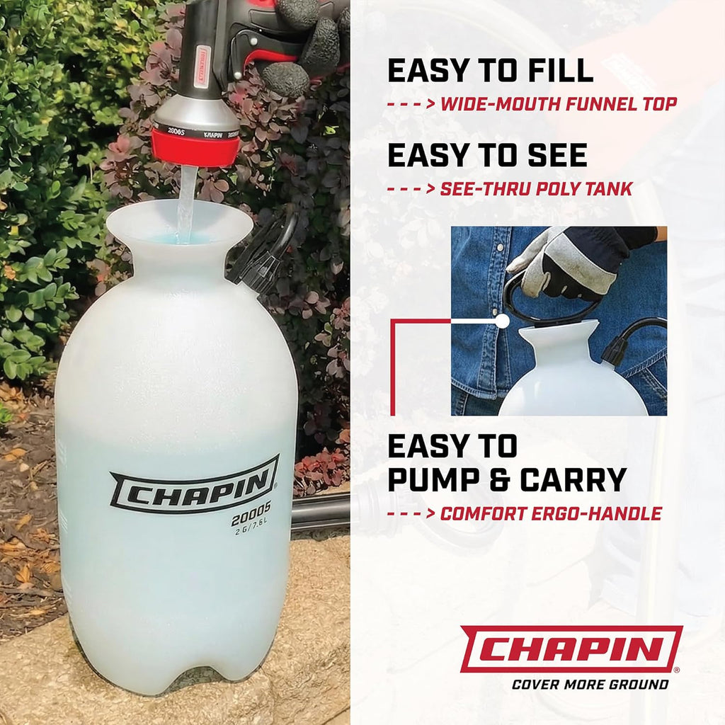 Chapin 20004 Pump Sprayer, 1-Gallon SureSpray Translucent Tank with an Easy