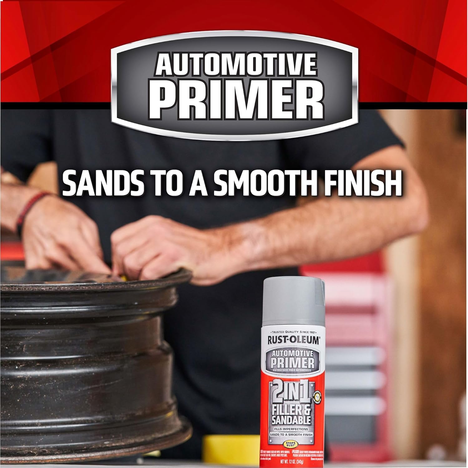 Rust-Oleum 260510 Stops Rust Automotive 2-in-1 Filler & Sandable Primer