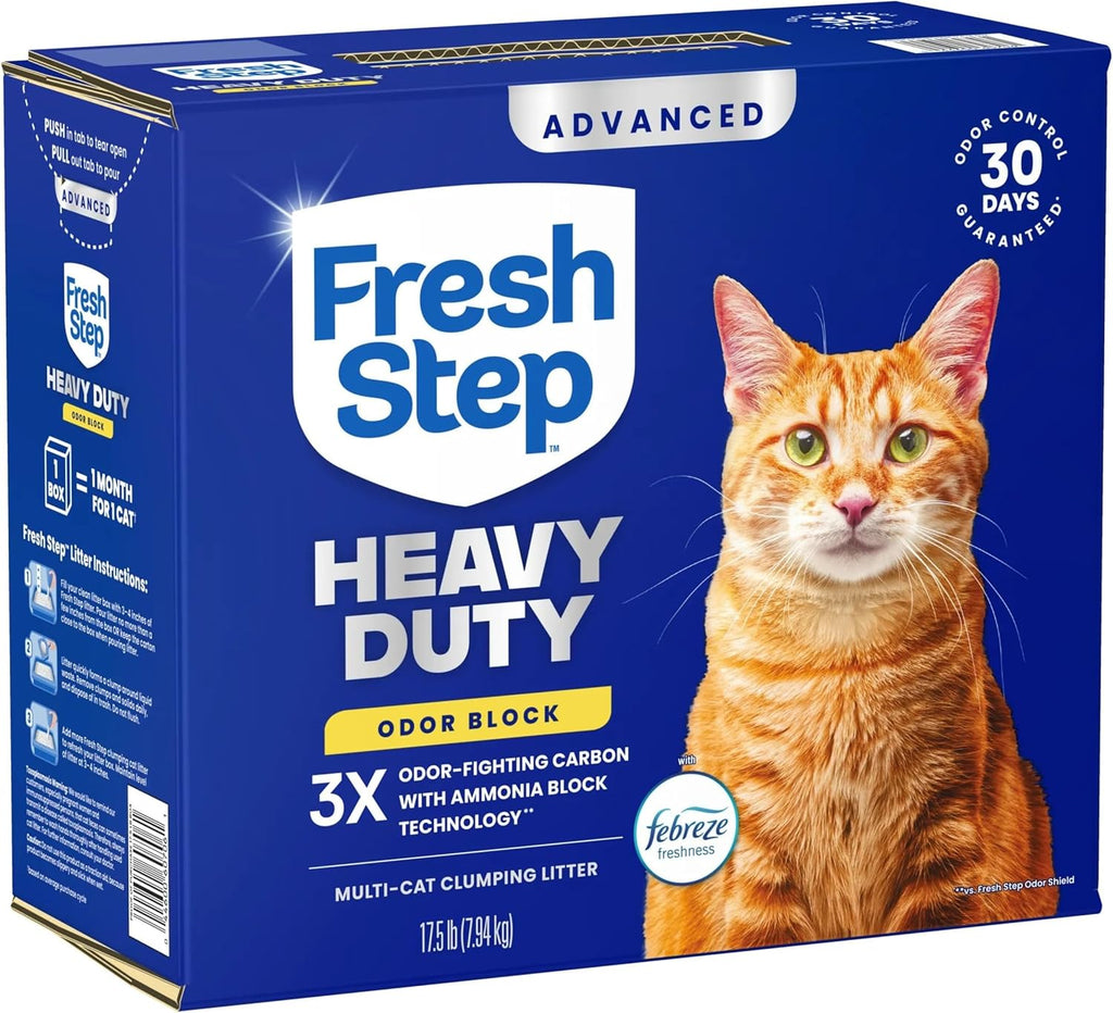 Fresh Step Heavy Duty Odor Block Advanced Multi Cat Clumping Litter with