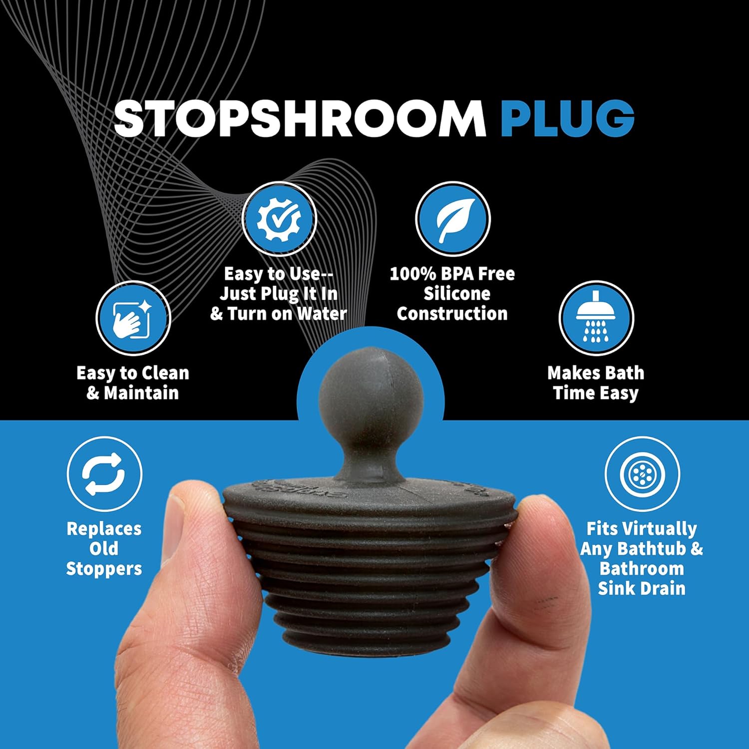 TubShroom Ultra Revolutionary Bath Tub Drain Protector Hair