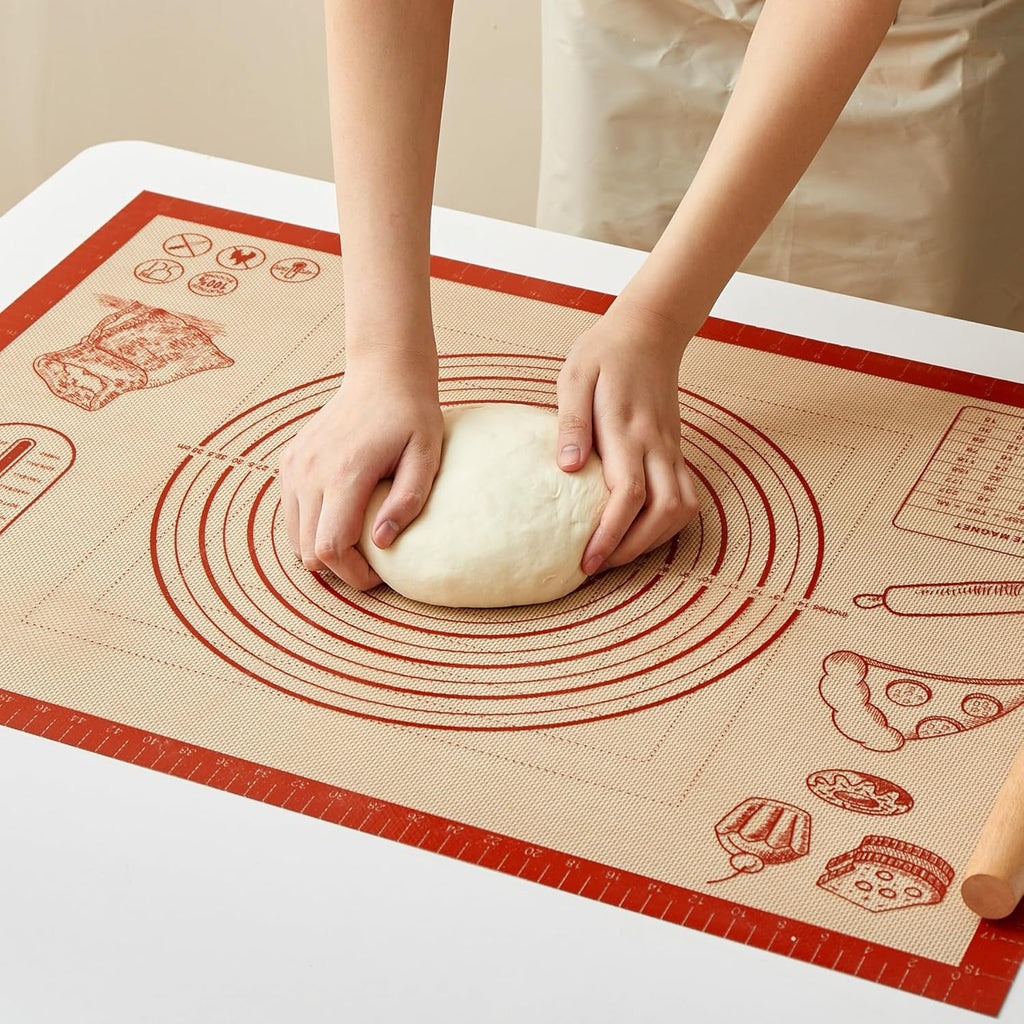 Silicone Baking Pastry Dough Mat - 28x20Inch Extra Large Cookie Bread Rolling