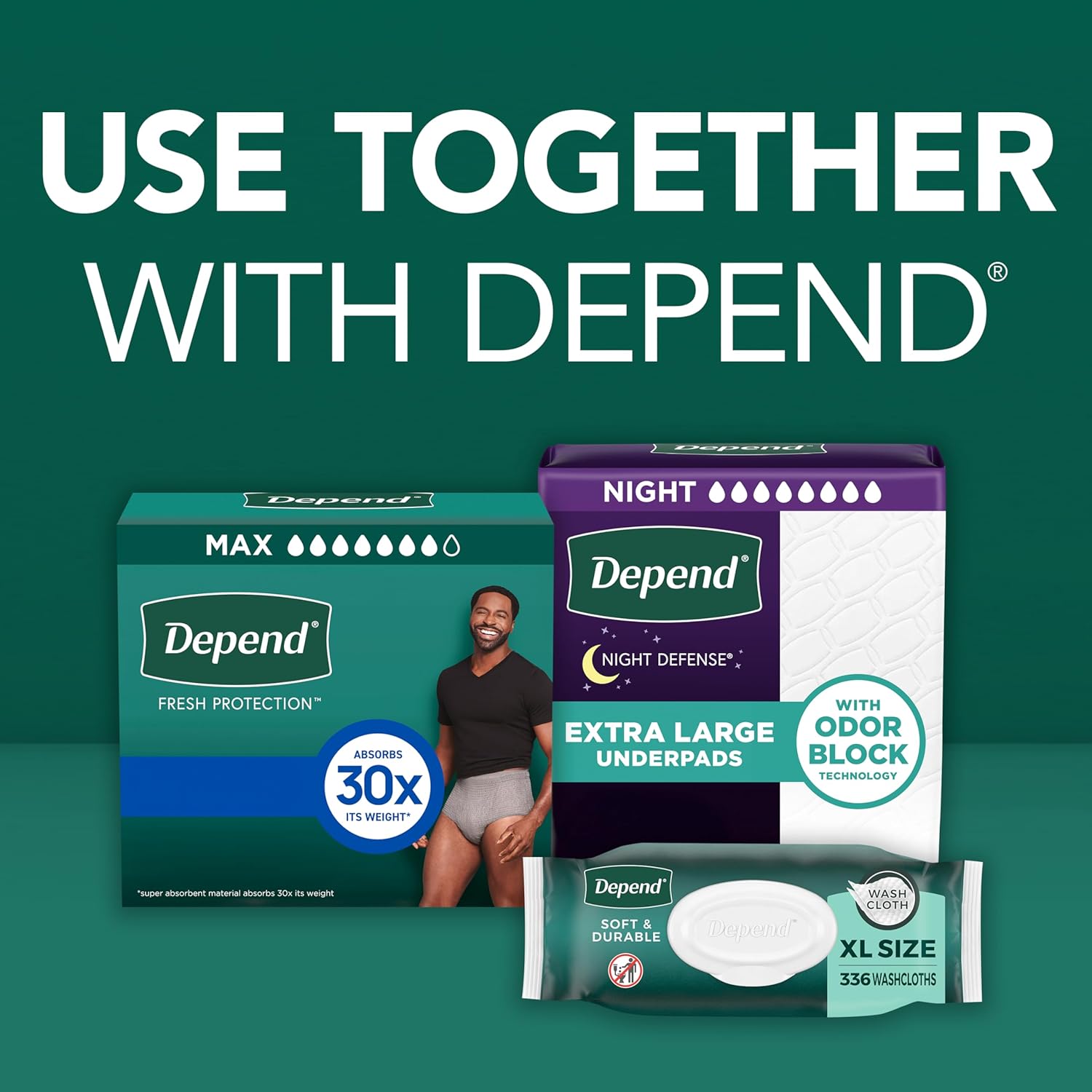 Depend Fresh Protection Adult Diapers, Incontinence Underwear for Men