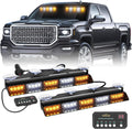 2x 17 inch Dash Strobe Lights for Trucks, 40 LED Visor Lights