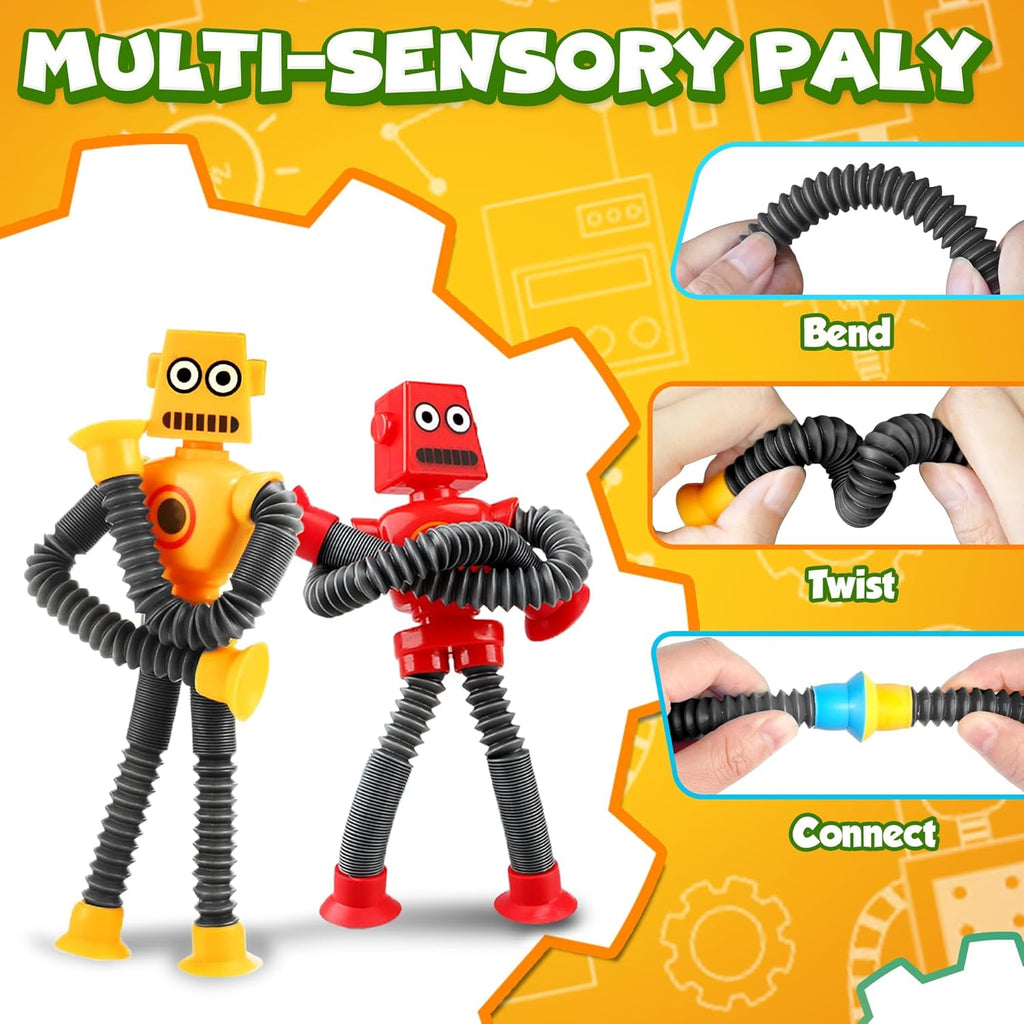 Robot Sensory Travel Roadtrip Toys 4Pcs for Toddlers Kid Boy Year Old Ages 3