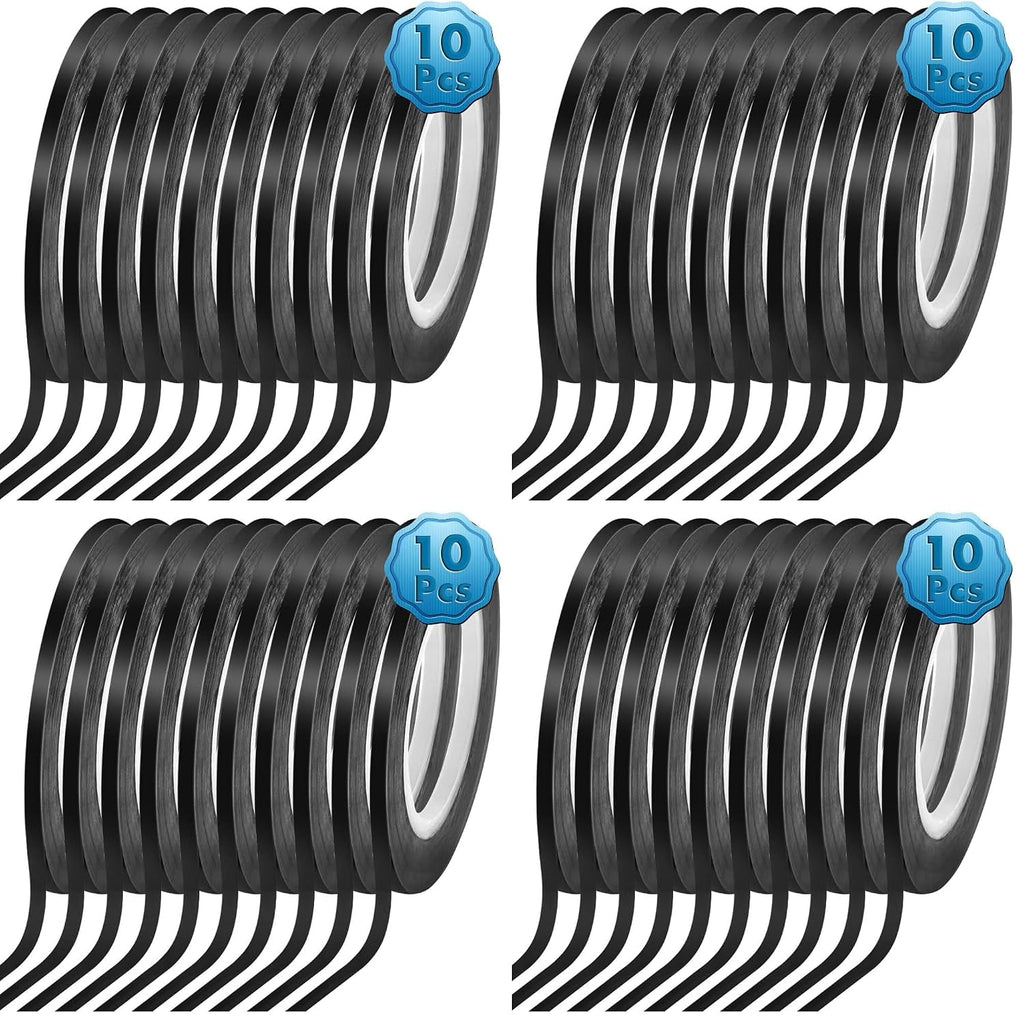 cridoz 10 Rolls 1/8 Pinstripe Tape Dry Erase Board Tape Whiteboard Thin Tape Lines