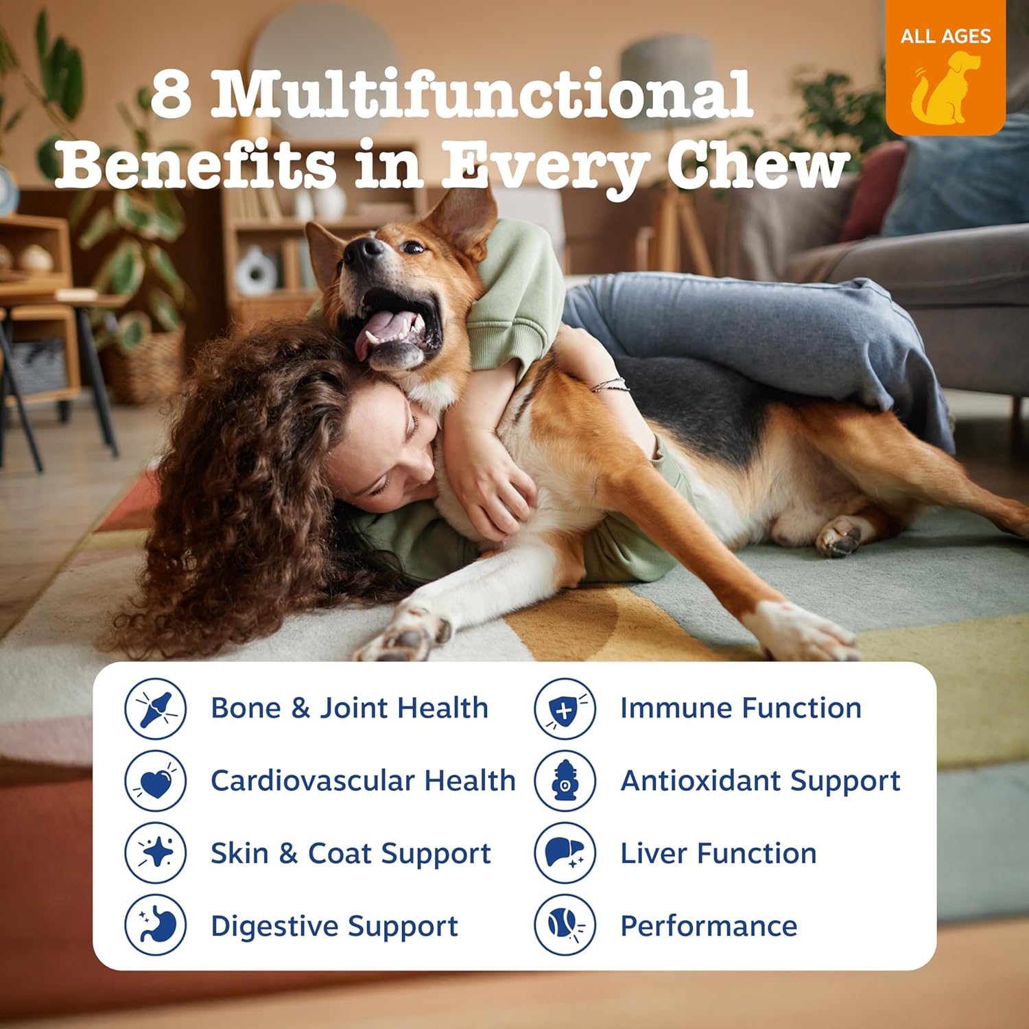 Zesty Paws Dog Multivitamin, Chewable Dog Vitamins and Supplements for Hip &