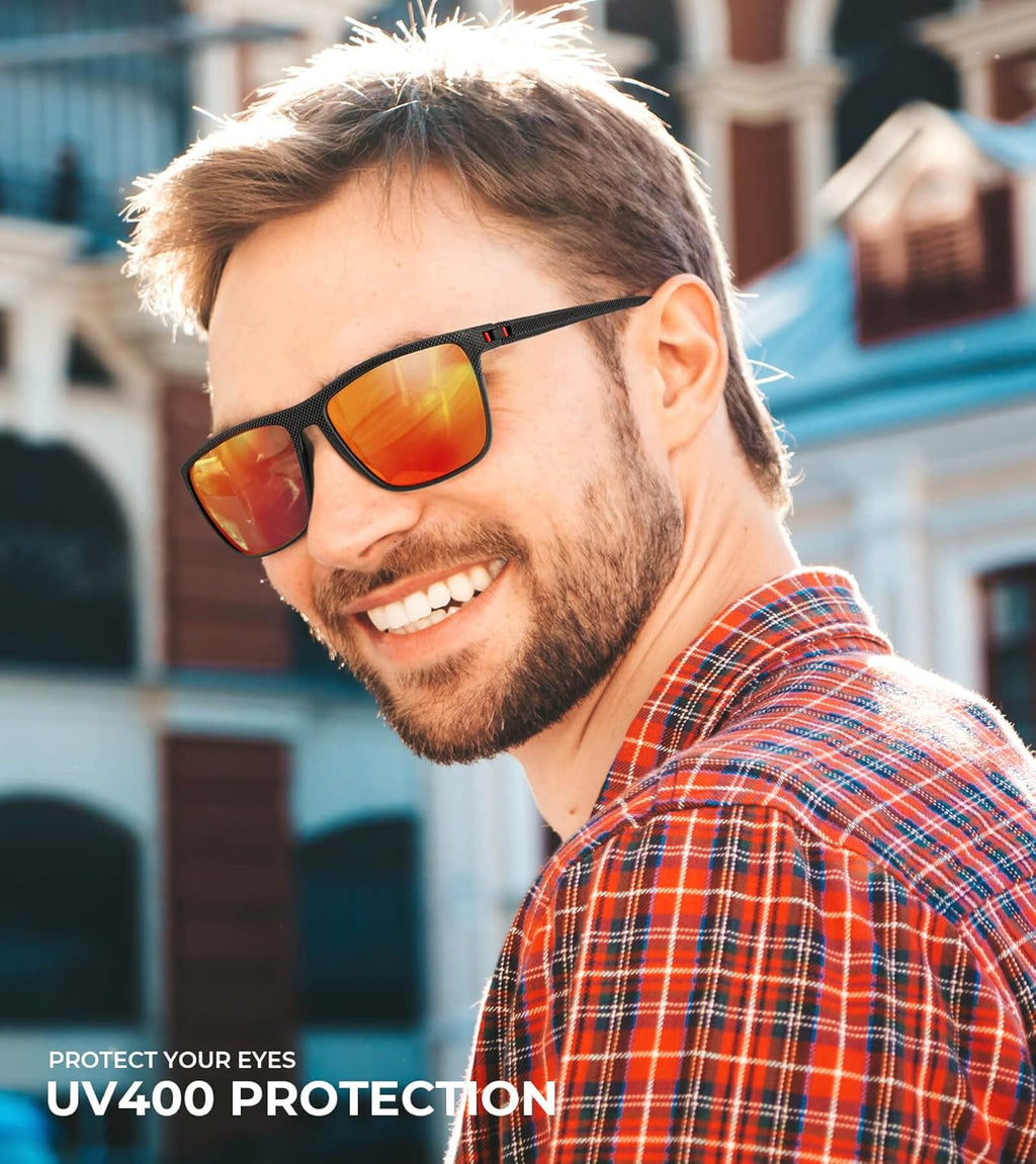 KALIYADI Polarized Sunglasses for Men, Lightweight Sun Glasses with UV