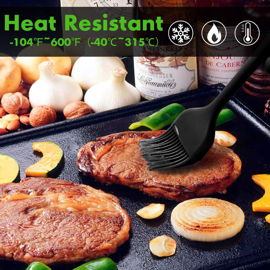 HOTEC 600‰ãä Heat Resistasnt Basting Brushes, BPA Free Silicone Pastry Brush