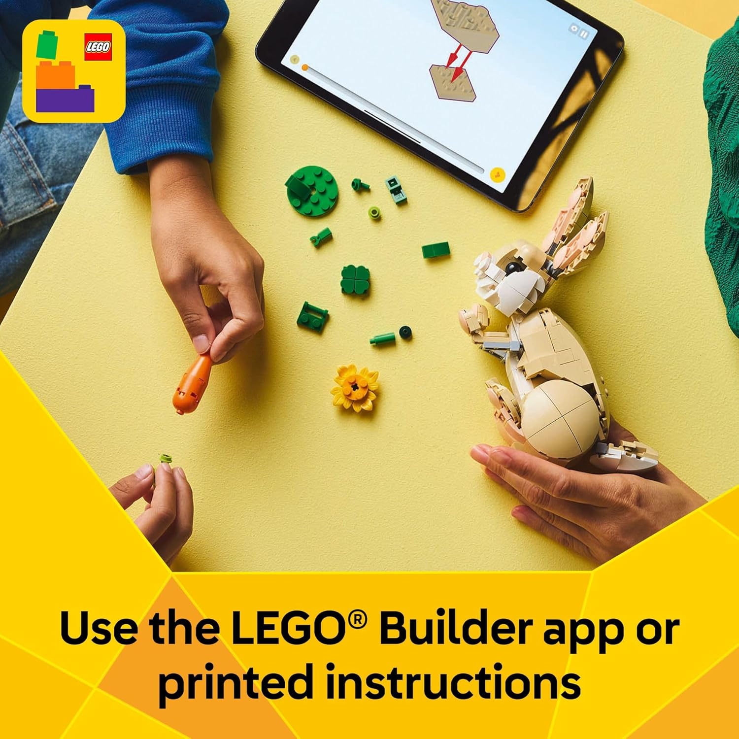 LEGO Creator 3 in 1 Cute Bunny Toy - Building Toy Set with 3 Build Options