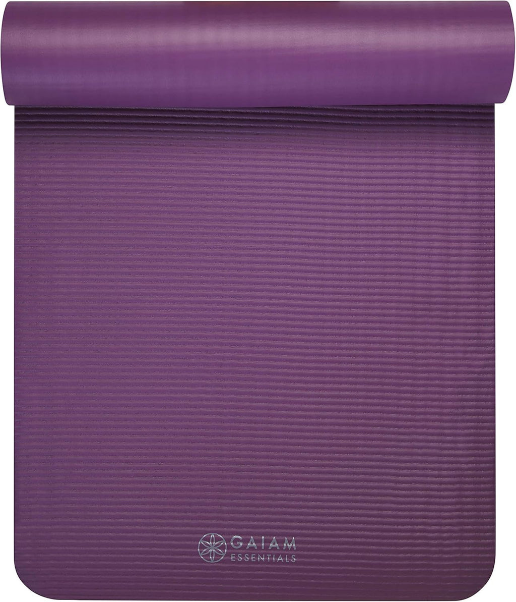 Gaiam Yoga Mat, Pilates & Exercise Mat, Thick 2/5" (10mm) Workout Mat with