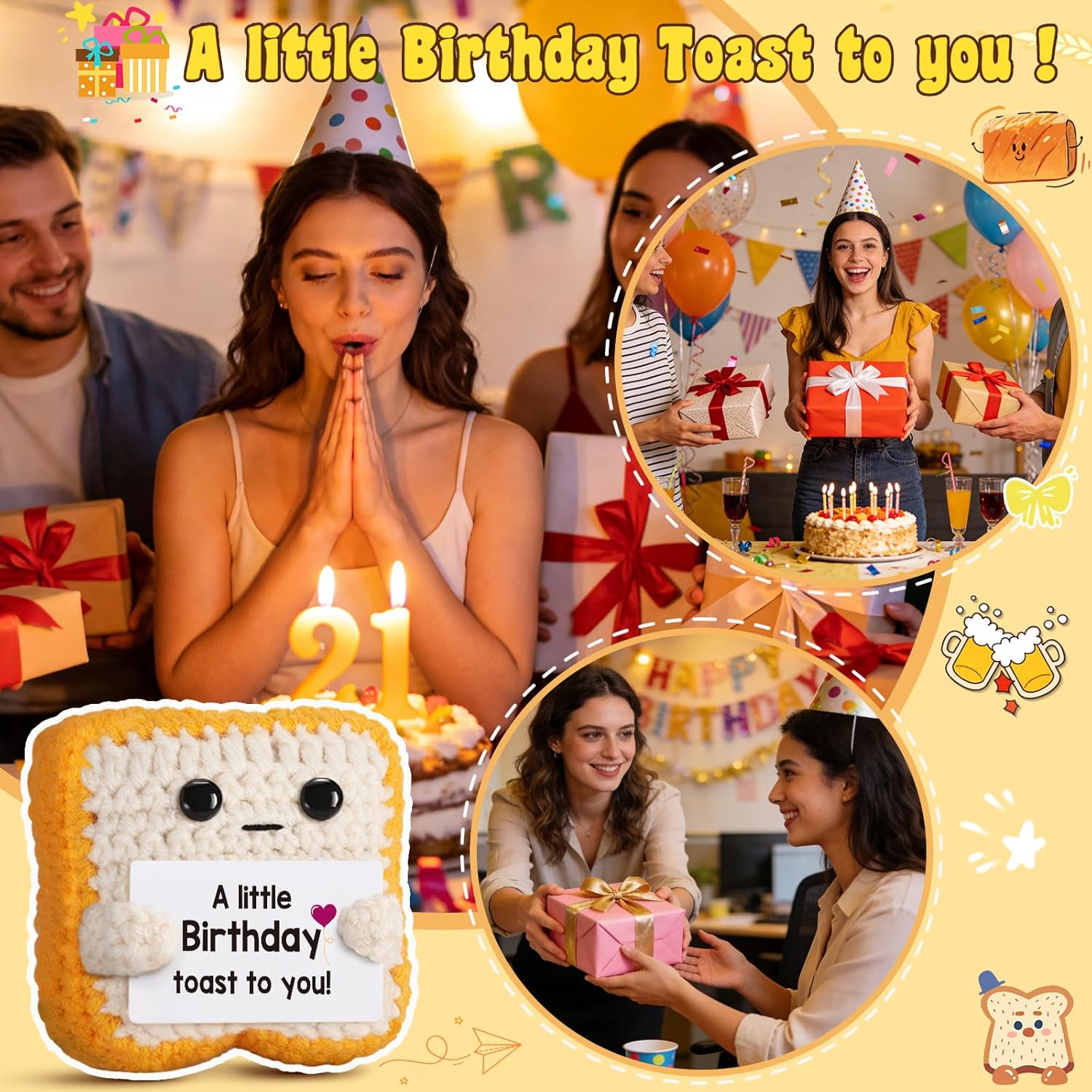 A Little Birthday Toast to You - Funny Happy Birthday Gifts for Women, Men