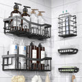 EUDELE Adhesive Shower Caddy, 5 Pack Rustproof Stainless Steel Bath Organizers With Large