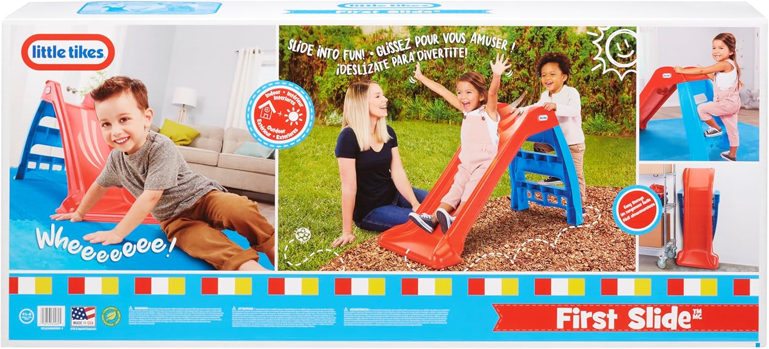Little Tikes First Slide for Kids, Easy Set Up for Indoor Outdoor, Easy to