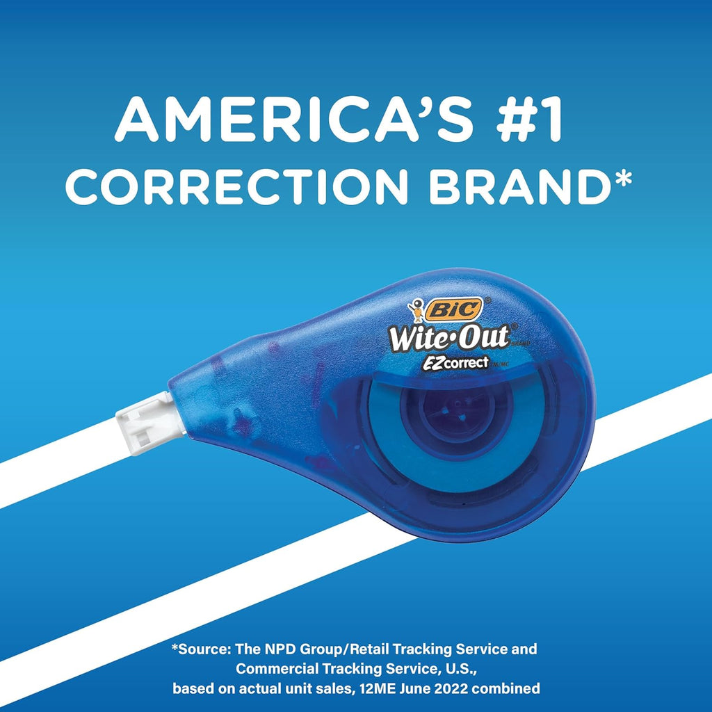 BIC Wite-Out EZ Correct Tear-Resistant Correction Tape with 39.3 ft of Tape