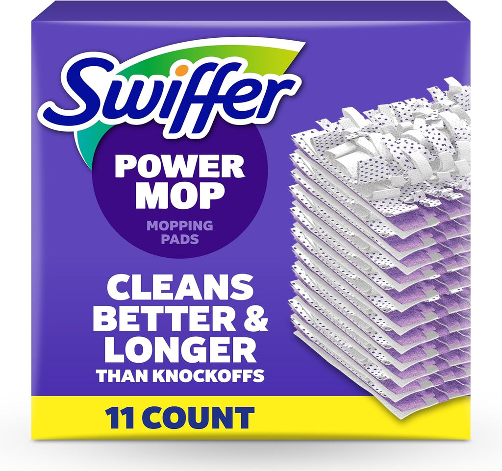 Swiffer PowerMop Multi-Surface Mopping Pad Refills for Floor Cleaning, 11