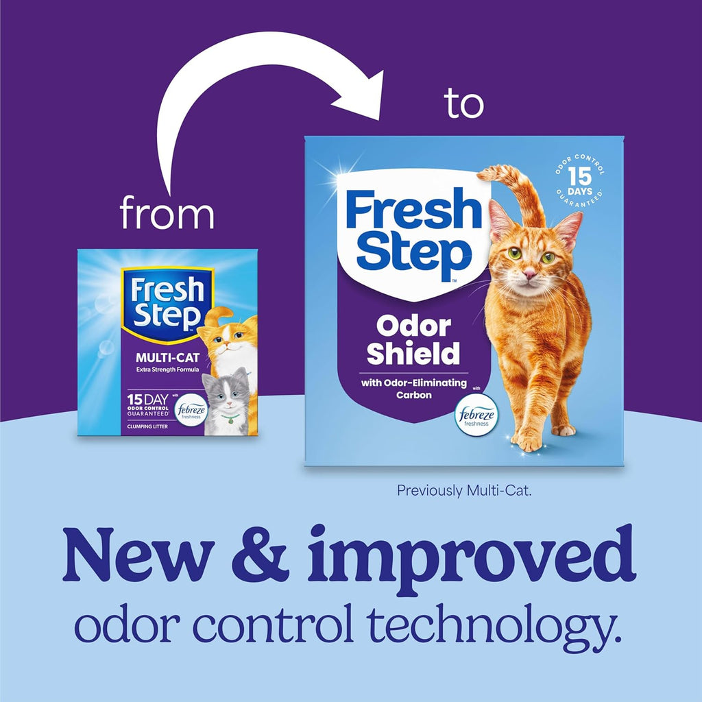 Fresh Step Clumping Cat Litter, Multi-Cat, Long Lasting Odor Control Kitty