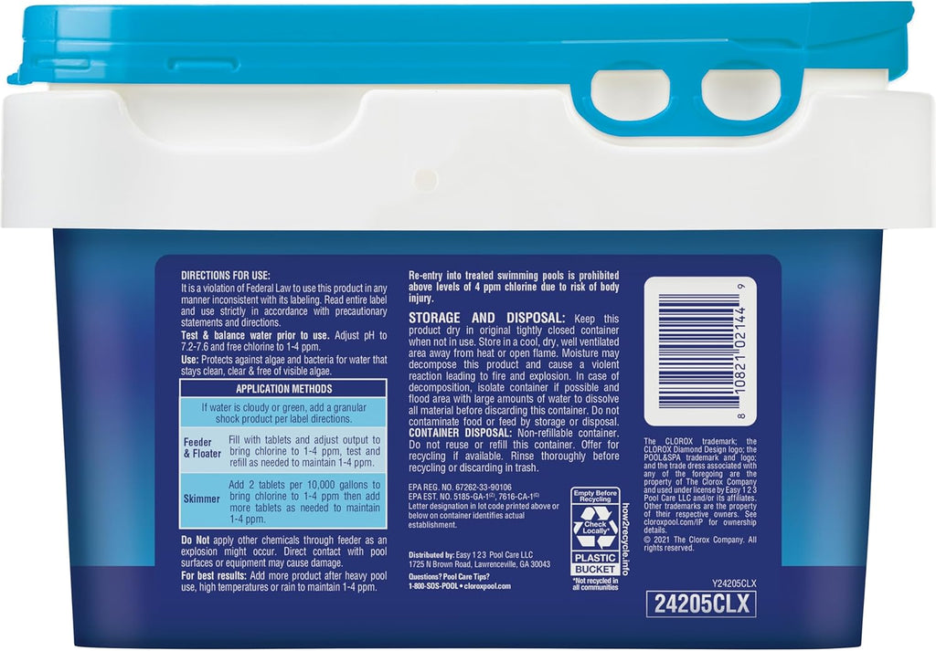 Clorox Pool&Spa XTRABLUE 3‰۝ Chlorinating Tablets, Individually Wrapped