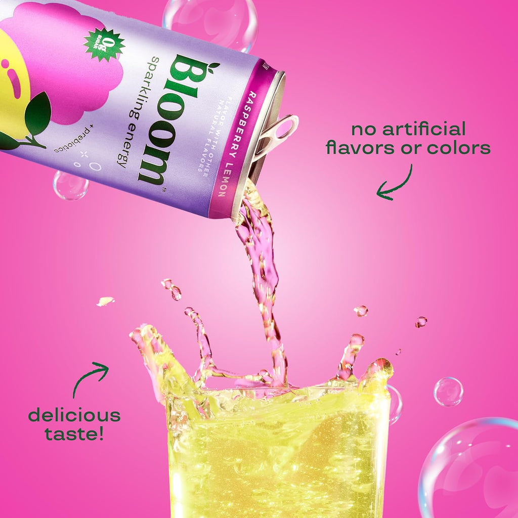 Bloom Nutrition Sparkling Energy Drink - Variety Pack - Natural Caffeine