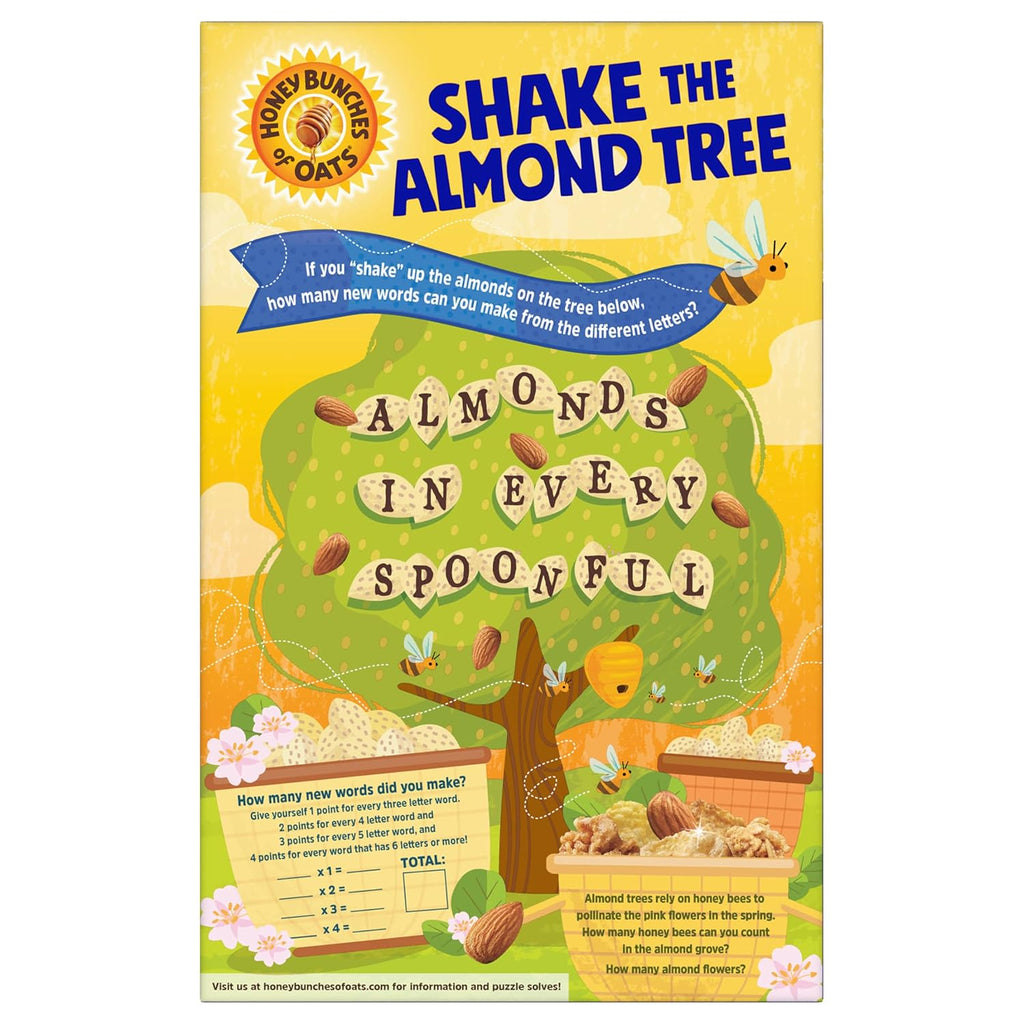 Honey Bunches of Oats with Almonds Breakfast Cereal, Almond Cereal with Oats