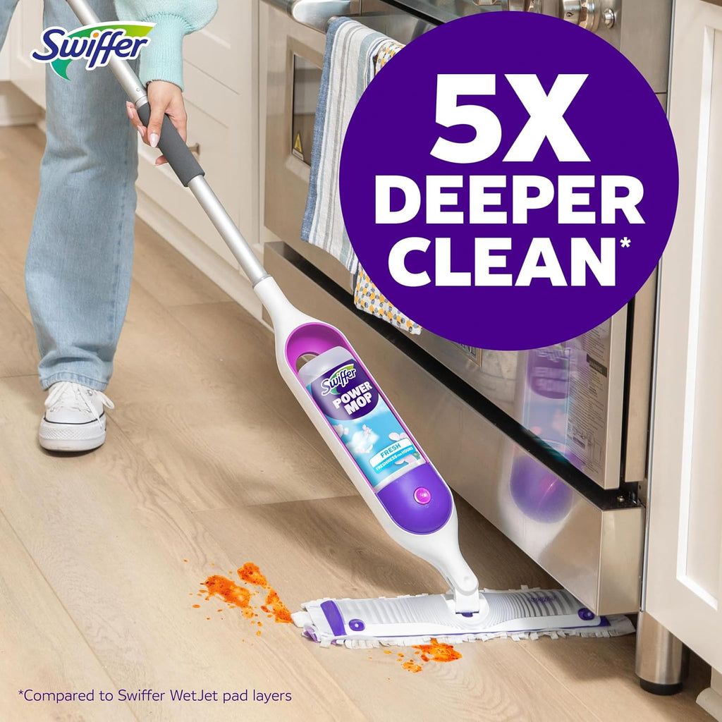 Swiffer PowerMop Multi-Surface Mopping Pad Refills for Floor Cleaning, 11