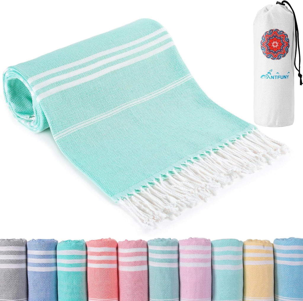 Antfuny Turkish Beach Towels Vacation Essentials Quick Dry Sand Free