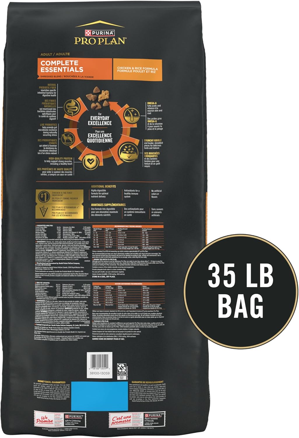 Purina Pro Plan Complete Essentials Shredded Blend Chicken and Rice Dog Food