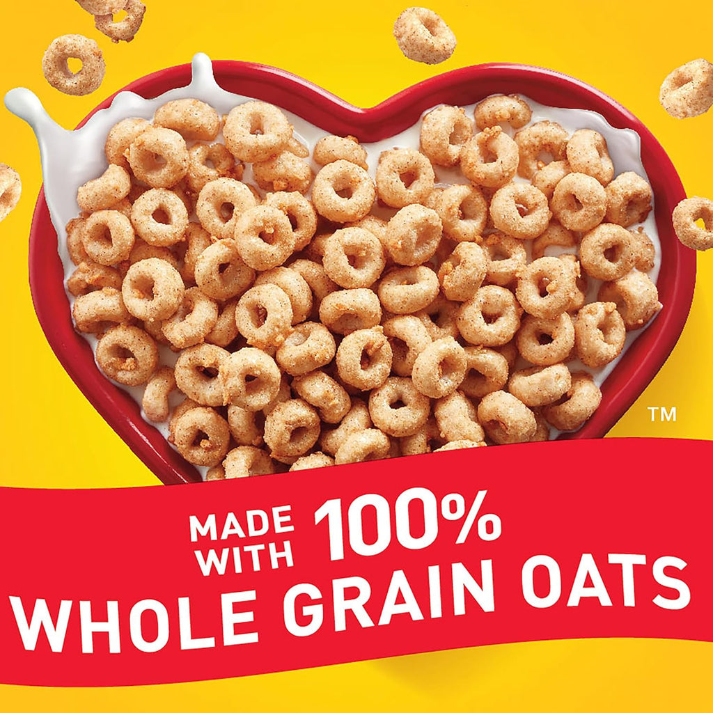 Apple Cinnamon Cheerios, Heart Healthy Gluten Free Breakfast Cereal, Made