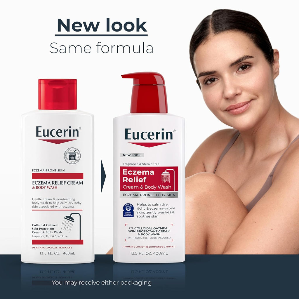 Eucerin Eczema Relief Cream Body Wash, Eczema Body Wash with Colloidal
