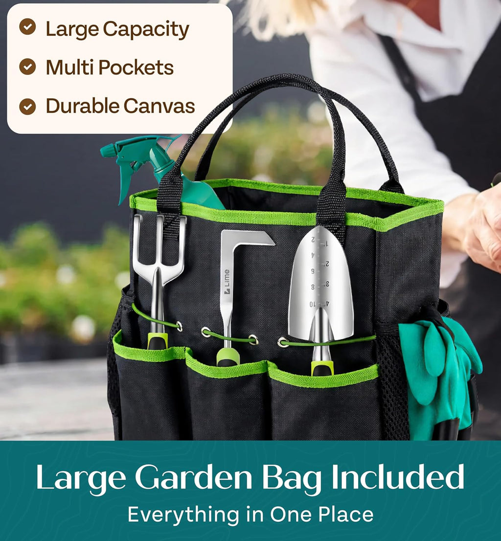GROWIT Heavy Duty Gardening Tools - Gardening Gifts for Women, Men, Mom, Dad