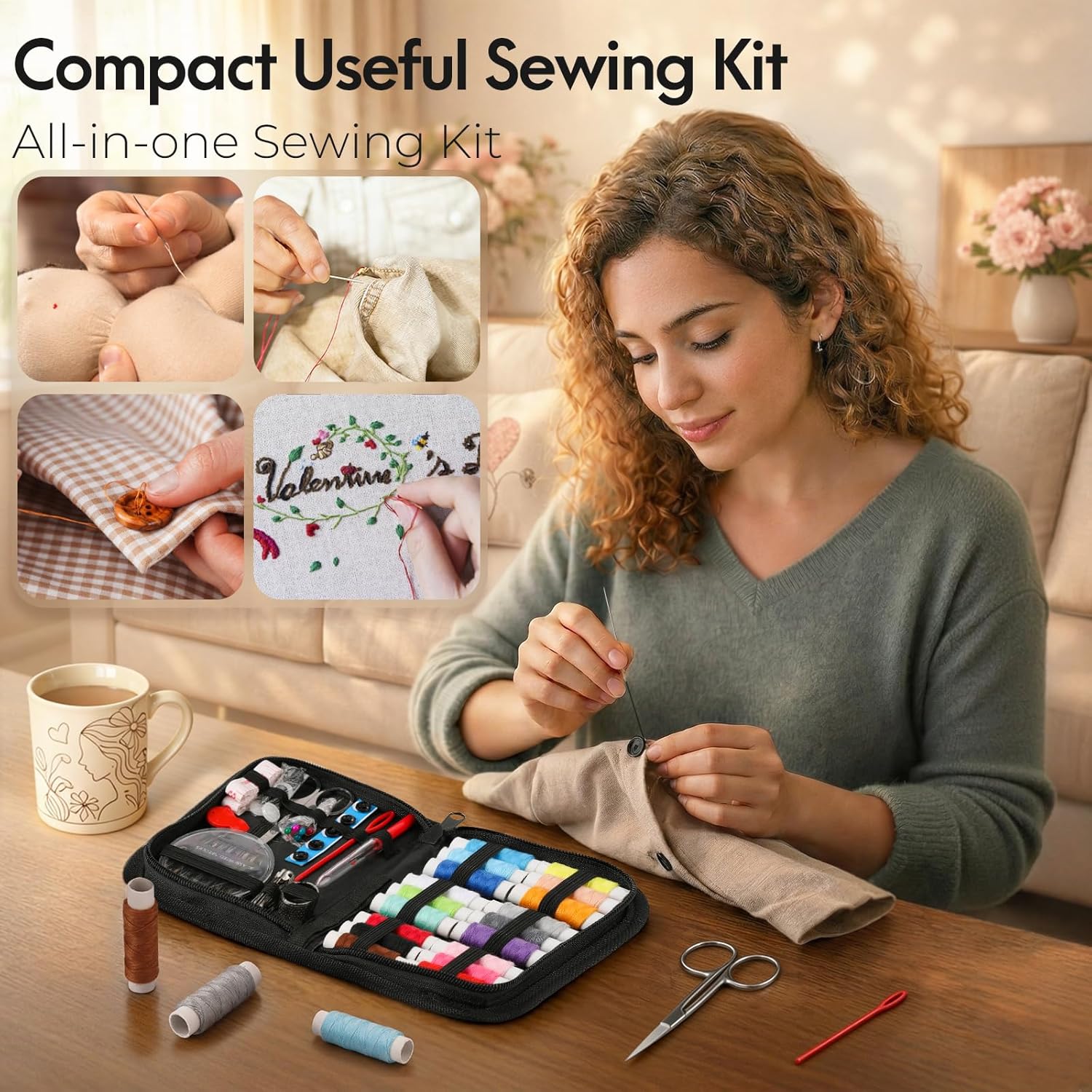 Coquimbo Sewing Kit Mothers Day Gifts for Mom Grandma Women Wife Teen Girls
