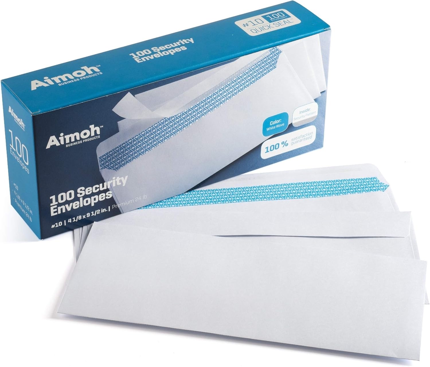 Aimoh #10 Security Self Seal Envelopes ‰ÛÒ 100 Qty