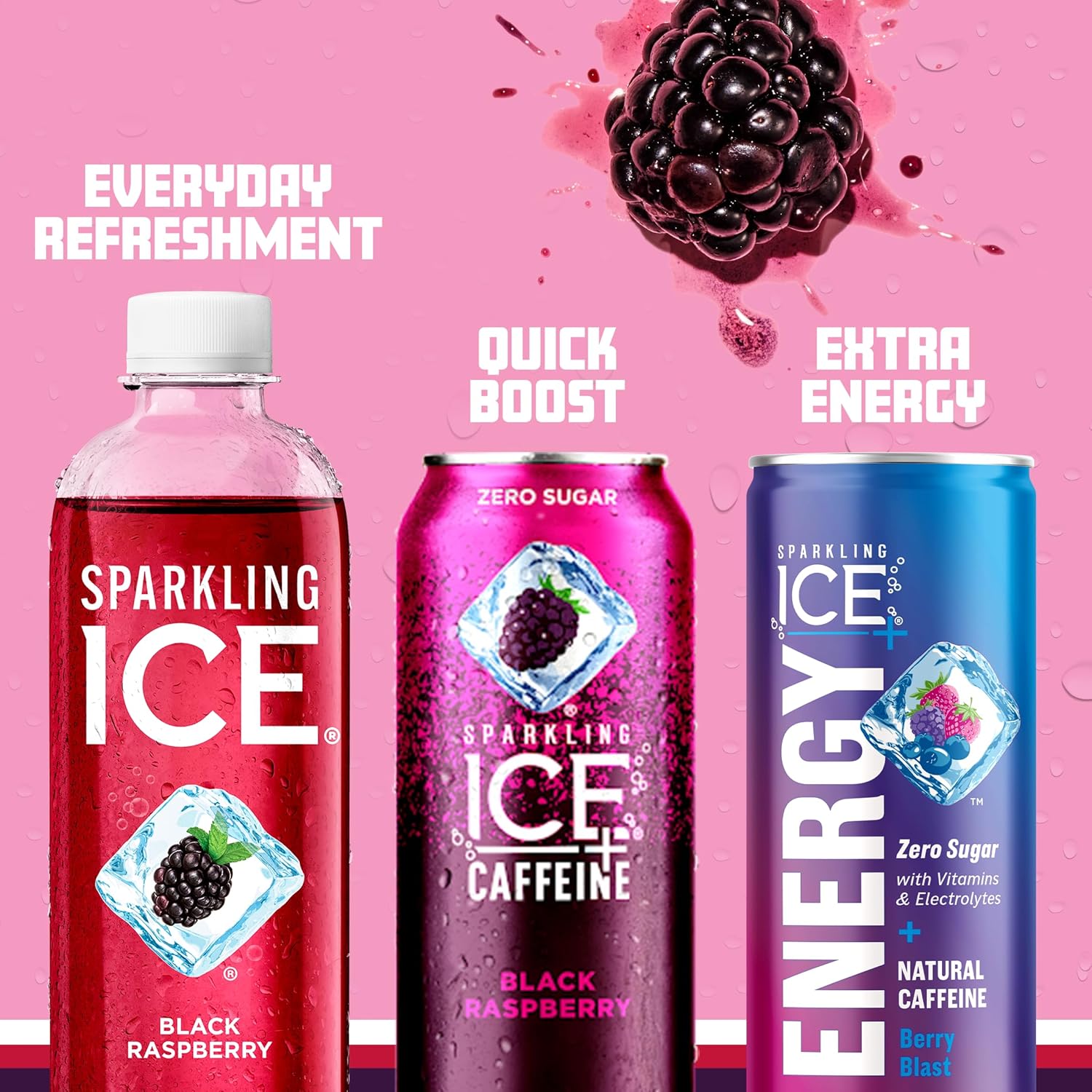 Sparkling Ice Purple Variety Pack, Flavored Water, Zero Sugar, with Vitamins