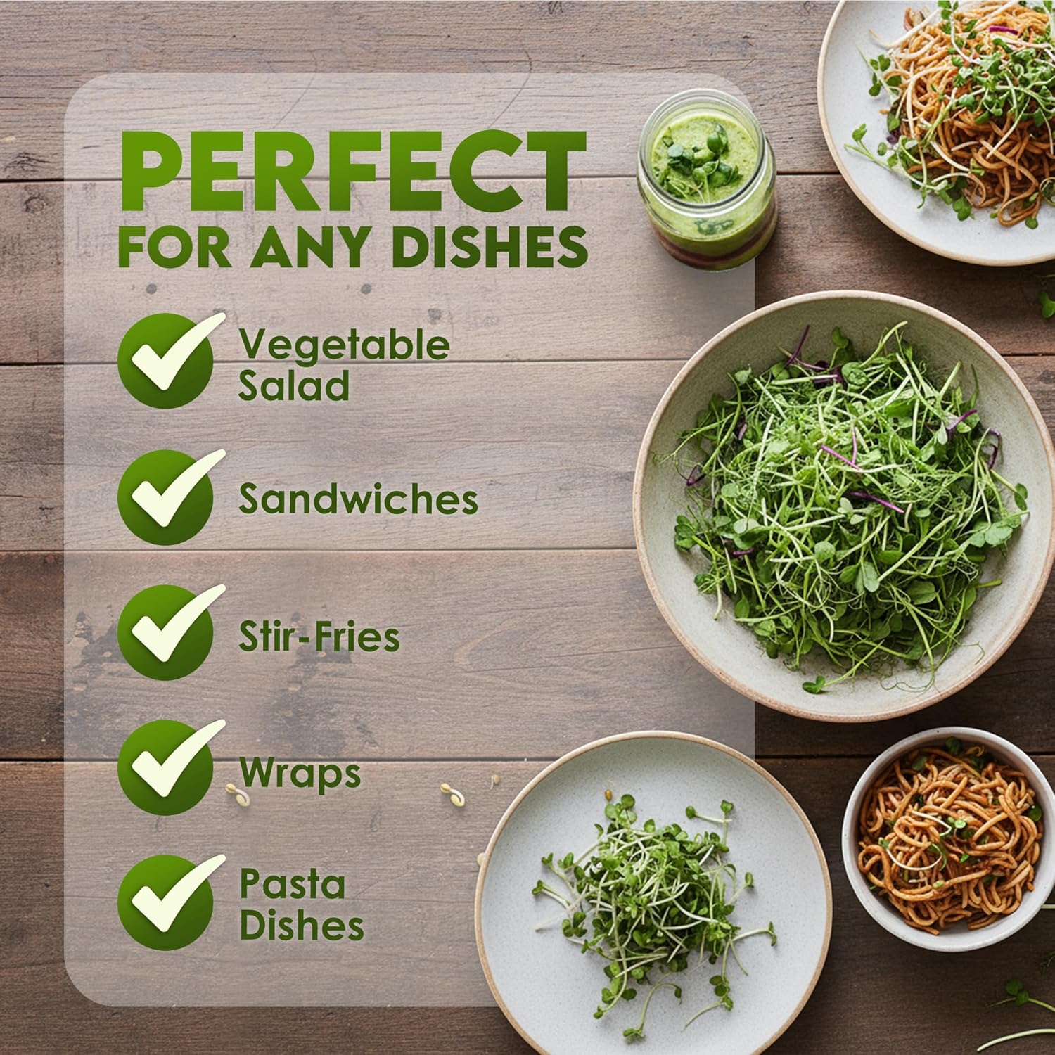 Nature Jim‰۪s Sprouts Organic Salad Mix ‰ÛÒ Non-GMO Microgreen Seeds, Perfect