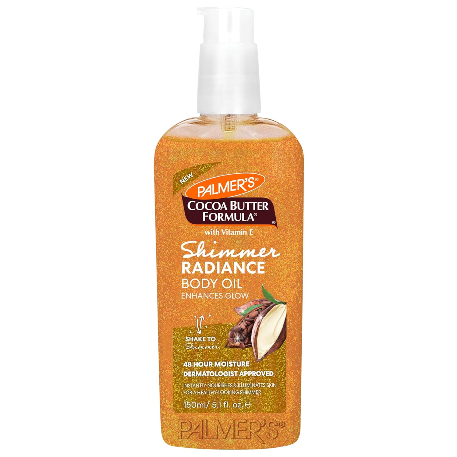 Palmer's Cocoa Butter Formula Shimmer Body Oil with Vitamin E, 5.1 Fl Oz