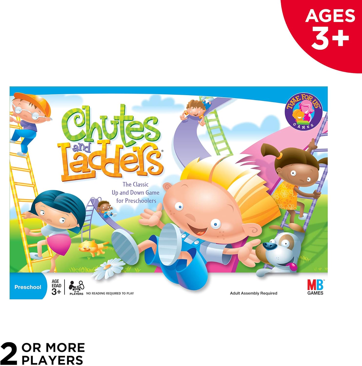 Hasbro Gaming Chutes and Ladders Board Game, 2 to 4 Players, Easter Gift for