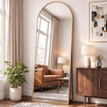 DUMOS 64"x21" Arched Full Length Mirror with Stand, Full Body Floor Mirror