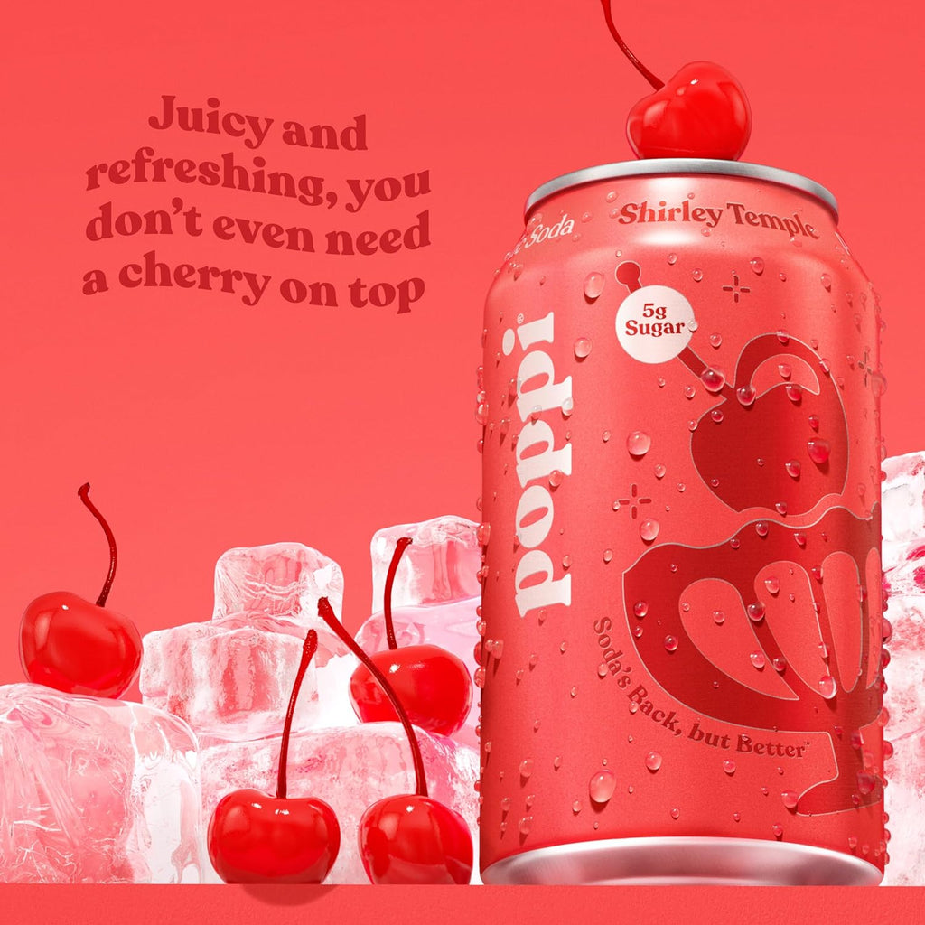 Poppi Sparkling Prebiotic Soda Beverage with Apple Cider Vinegar, Seltzer