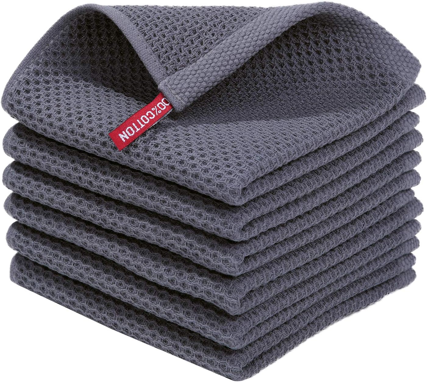 Homaxy 100% Cotton Waffle Weave Kitchen Dish Cloths, Ultra Soft Absorbent