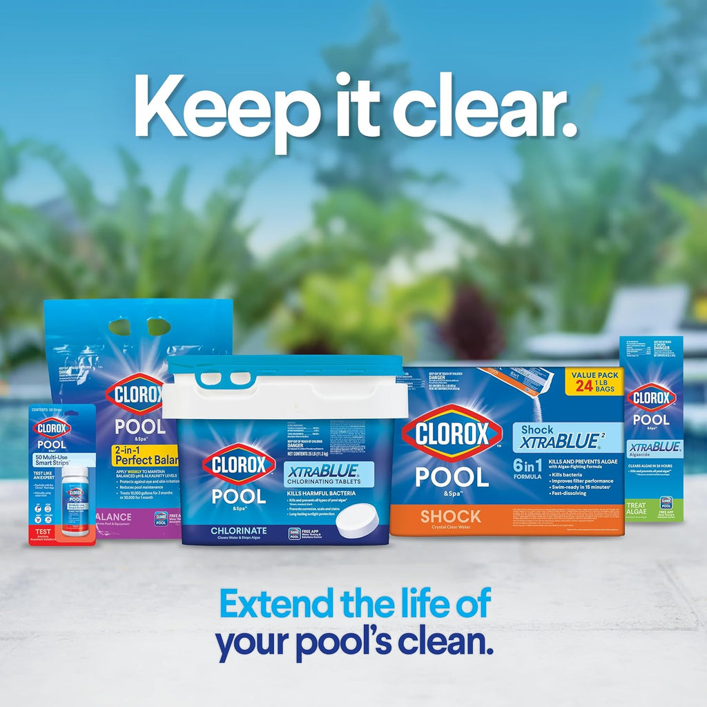 Clorox Pool&Spa XTRABLUE 3‰۝ Chlorinating Tablets, Individually Wrapped