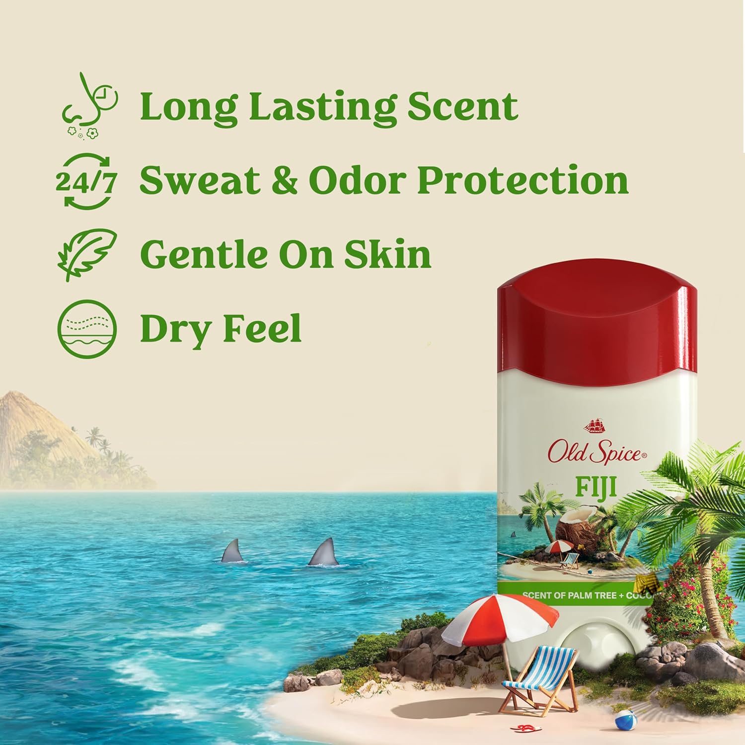 Old Spice Dry Feel Antiperspirant Deodorant for Men, 24/7 Freshness, 24/7
