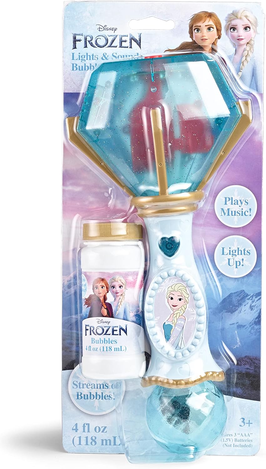 Little Kids Disney Frozen Elsa Light and Sound Musical Bubble Wand, Includes