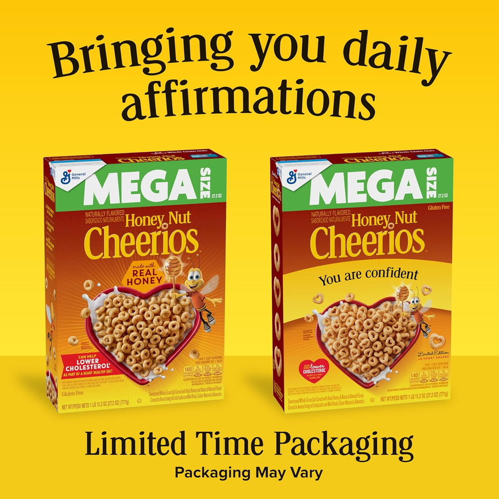 Honey Nut Cheerios, Heart Healthy Gluten Free Breakfast Cereal with Whole