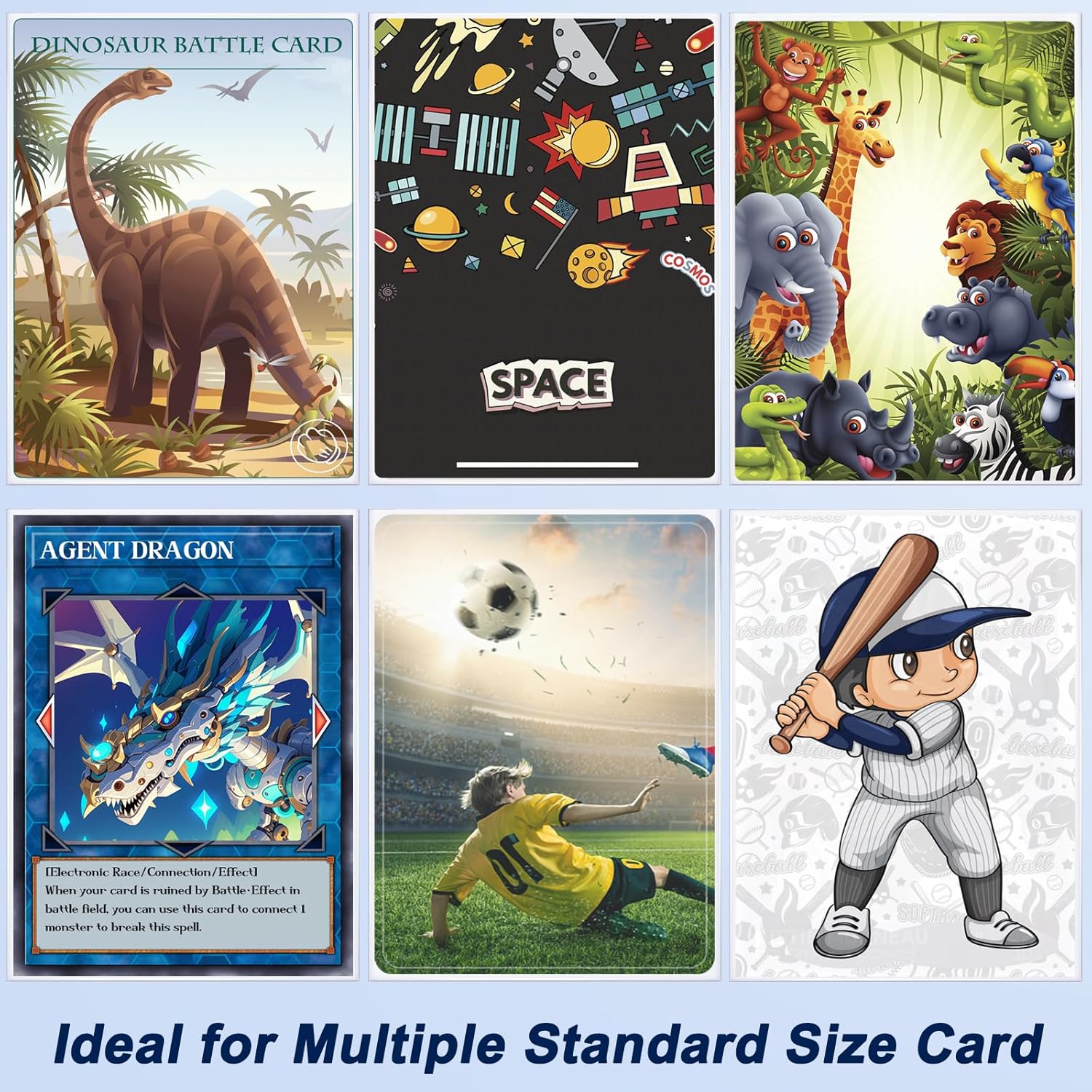 500 Counts Card Sleeves for Trading Cards, Soft Penny Card Sleeves Clear
